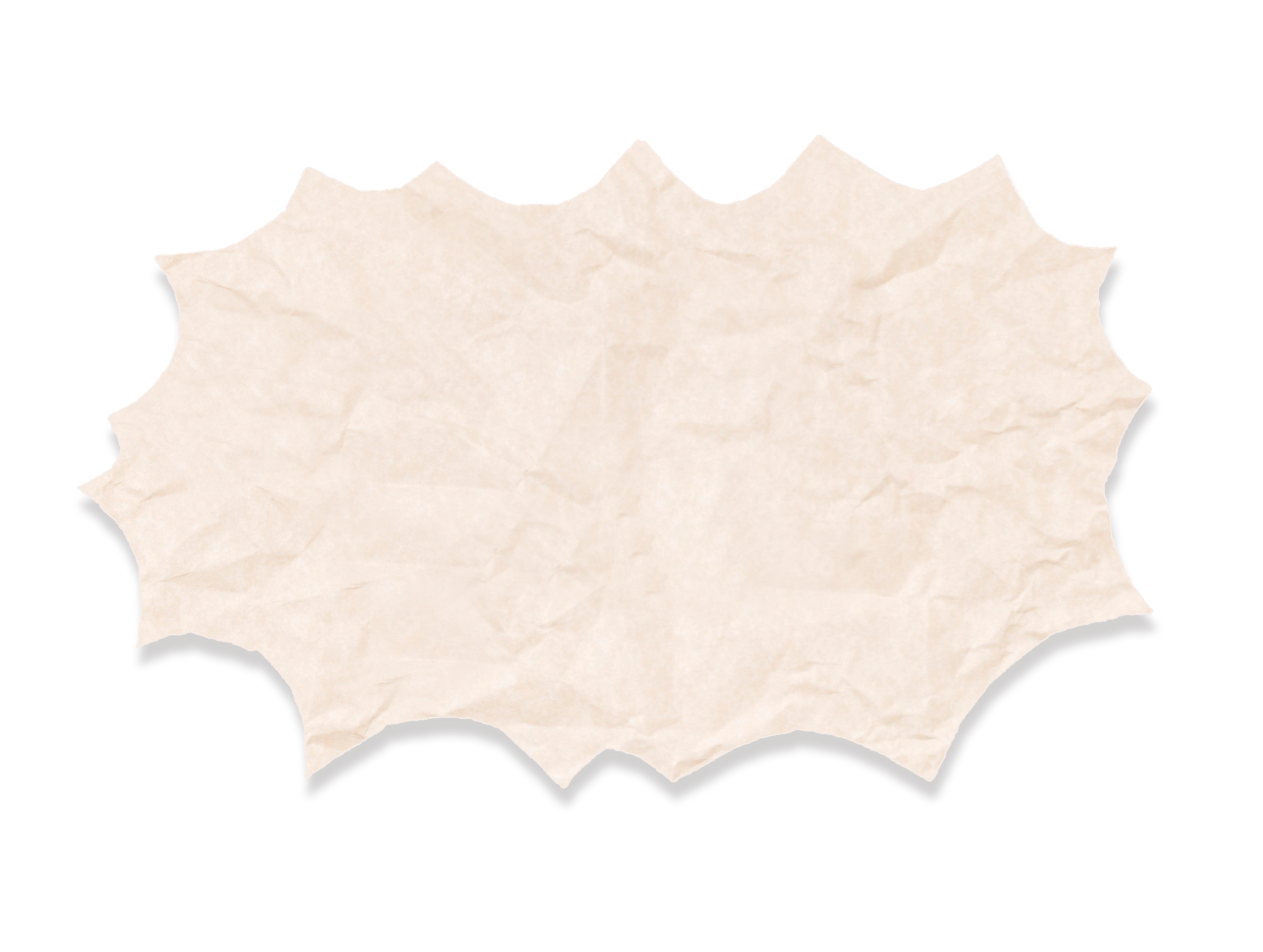 paper cut in an action speech bubble shape